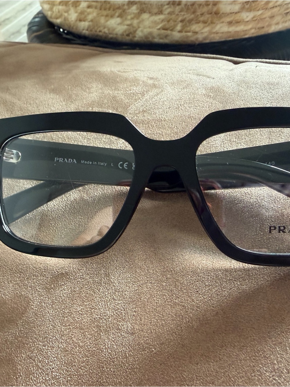 Prada Black Oversized Square Women's Optical Glasses